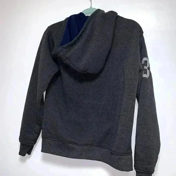 US POLO ASSN Zip-Front DARK GREY Hoodie, YOUTH 18 THE ADDITION OF EXCELLENCE. - Picture 6 of 8